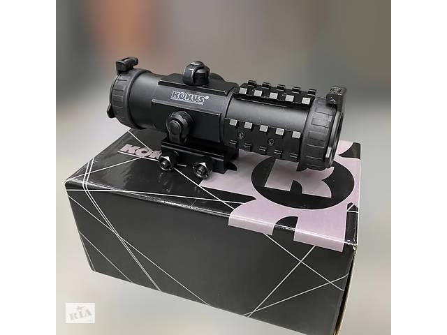 Коллиматорный прицел KONUS SIGHT-PRO PTS2 3x30 (призматический), 2.8 MOA, красная / синяя точка Купи уже