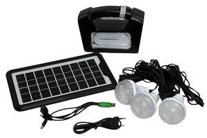 Комплект автономного освещения GDPlus GD-9 4500 мА/ч с солнечной панелью/фонарем/лампой (1988454585)