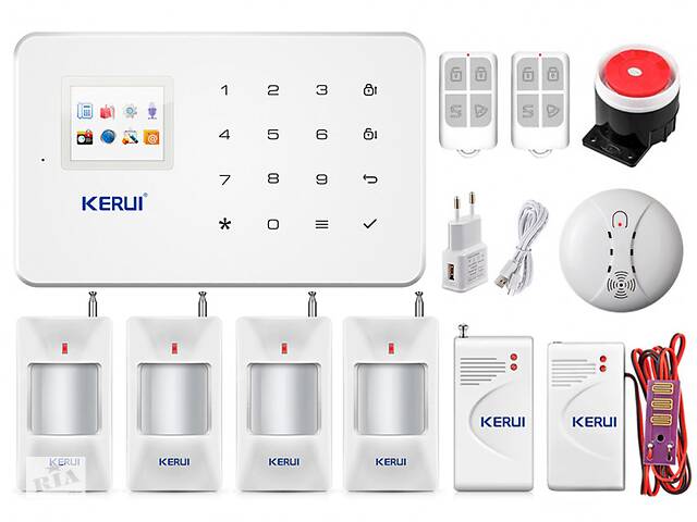 Комплект беспроводной GSM сигнализации для дома, дачи, гаража Kerui alarm G18 prof (TDGBVCYD543DJCK)