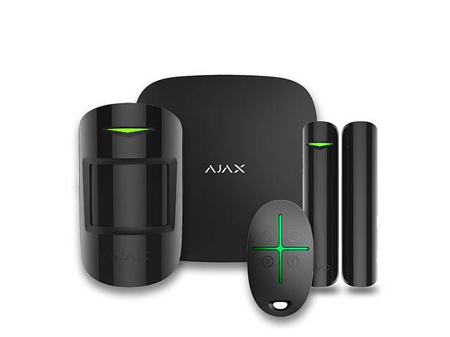 Комплект беспроводной сигнализации Ajax StarterKit 2 black ( Hub 2/MotionProtect/DoorProtect/SpaceControl )