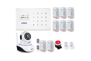 Комплект GSM сигнализации Kerui G18 max + WI-Fi IP камера