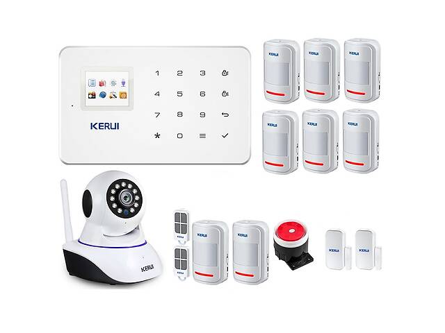 Комплект GSM сигнализации Kerui G18 max + WI-Fi IP камера