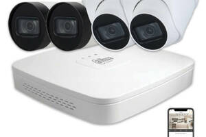 Комплект IP видеонаблюдения Dahua IP KIT 4x4MP INDOOR-OUTDOOR