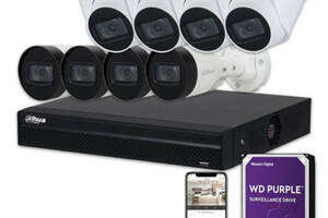 Комплект IP видеонаблюдения Dahua IP KIT 8x4MP INDOOR-OUTDOOR + HDD 1 TB