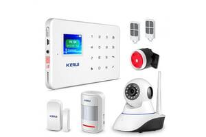 Беспроводной комплект сигнализации GSM KERUI G18 с Wi-Fi IP камерой (DFHGHD78DD)