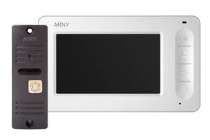 Комплект видеодомофона ARNY AVD-4005 Белый / Коричневый v.2
