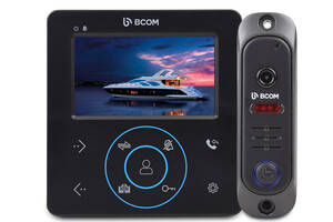 Комплект видеодомофона BCOM BD-480M Black Kit: видеодомофон 4' и видеопанель