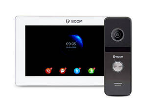 Комплект видеодомофона BCOM BD-770FHD White Kit: видеодомофон 7' и видеопанель