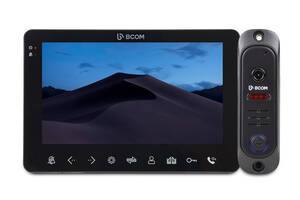 Комплект видеодомофона BCOM BD-780M Black Kit: видеодомофон 7' с детектором движения и видеопанель