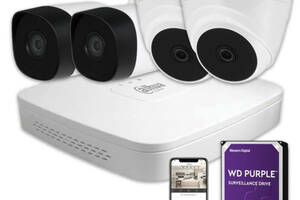 Комплект видеонаблюдения Dahua HD KIT 4x2MP INDOOR-OUTDOOR + HDD 1TB