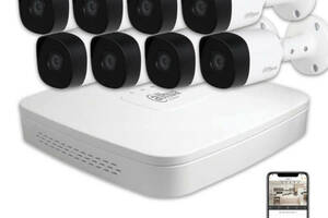 Комплект видеонаблюдения Dahua HD KIT 8x5MP OUTDOOR