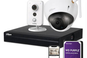 Комплект видеонаблюдения Dahua Wi-Fi KIT 2x2MP INDOOR-OUTDOOR + HDD 1TB