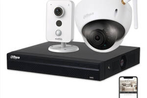 Комплект видеонаблюдения Dahua Wi-Fi KIT 2x2MP INDOOR-OUTDOOR