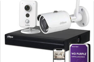 Комплект видеонаблюдения Dahua Wi-Fi KIT 2x4MP INDOOR-OUTDOOR + HDD 1TB