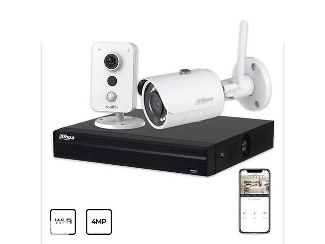 Комплект видеонаблюдения Dahua Wi-Fi KIT 2x4MP INDOOR-OUTDOOR