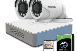 Комплект видеонаблюдения Hikvision HD KIT 2x2MP OUTDOOR + HDD 1TB