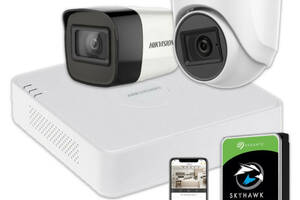 Комплект видеонаблюдения Hikvision HD KIT 2x5MP INDOOR-OUTDOOR + HDD 1TB