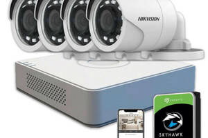 Комплект видеонаблюдения Hikvision HD KIT 4x2MP OUTDOOR + HDD 1TB