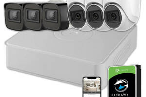 Комплект видеонаблюдения Hikvision HD KIT 6x5MP INDOOR-OUTDOOR + HDD 1TB