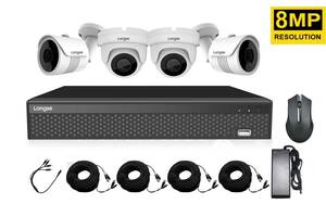 Комплект видеонаблюдения на 4 камеры высокого разрешения Longse XVRDA2104D4MH800, 8 Мегапикселей