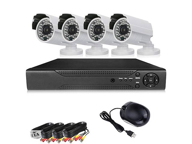 Комплект видеонаблюдения проводной с удалённым просмотром Easy eye DVR 5504-5 KIT 4ch