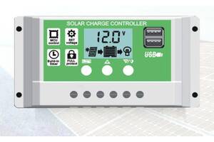 Контроллер заряда разряда солнечных панелей 30A PWM 12V 24V