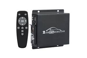 Мобильный AHD видеорегистратор на 2 камеры Pomiacam HD DVR для такси, автобусов, грузовиков, 5 Мп, Quad HD, SD до 128...