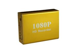 Мини видеорегистратор HD DVR на 1 камеру Pomiacam HD 1080P, с поддержкой AHD/TVI камер 2 Мп, пульт ДУ Желтый (100397)