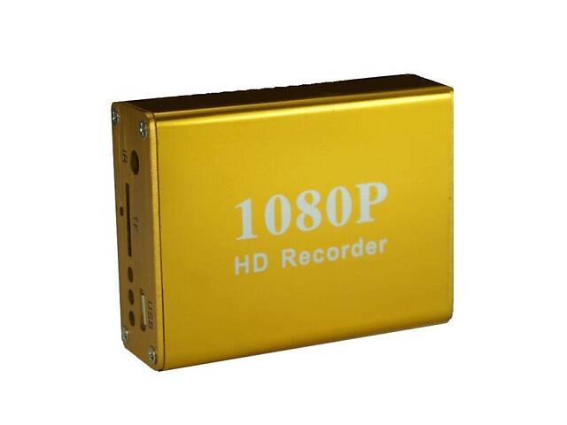 Мини видеорегистратор HD DVR на 1 камеру Pomiacam HD 1080P, с поддержкой AHD/TVI камер 2 Мп, пульт ДУ Желтый (100397)