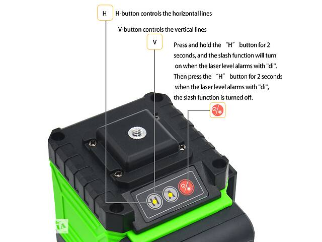Надійний лазерний рівень IE12A Clubiona 3D OSRAM LED батарея 5000mAh - Фото 5
