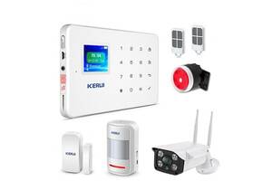 Охранный комплект GSM сигнализации KERUI G-18 + IP WI-FI камера наружная (YYHDGGBDF78FDHYF)