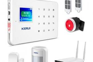 Комплект GSM сигнализации KERUI G18 + IP WI-FI камера уличная (KJKSDJISD9D)