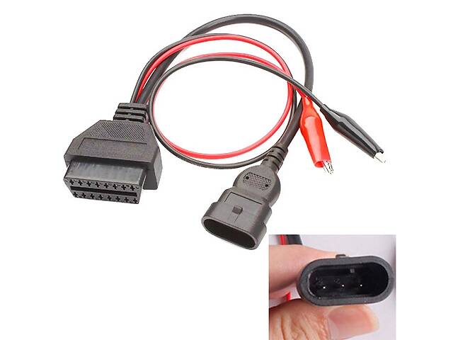 Переходник с OBD2 16pin мама на Fiat Alfa Romeo Lancia Chery 3pin папа