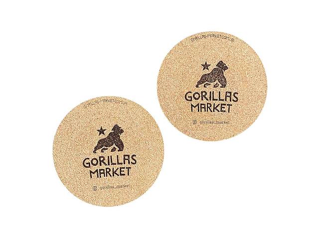 Подставка пробковая под чашку Gorillas Market 6шт