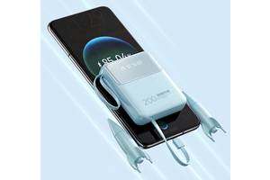 Повербанк с шнурами microUSB Type C Iphone 10000 mah