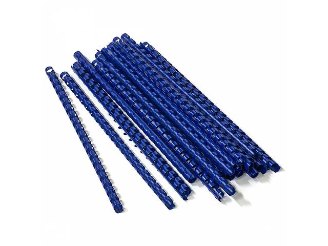 Пружины пластиковые для переплета Agent A4 50 шт 28 мм Синие (8888821280038)