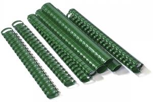 Пружины пластиковые для переплета Agent А4 50 шт 32 мм Зеленые (8888821320055)