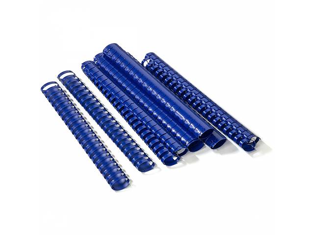 Пружины пластиковые для переплета Agent A4 50 шт 38 мм Синие (8888821380035)