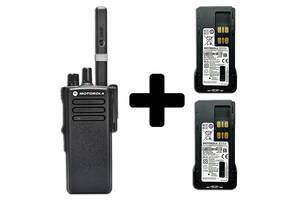 Радиостанция цифровая Motorola DP4400e VHF, 2 аккумулятора PMNN4543A на 2450 мАч