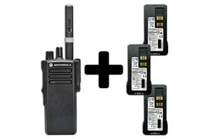 Радиостанция цифровая Motorola DP4400e VHF, 3 аккумулятора PMNN4543A на 2450мАч