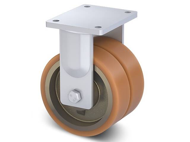 Сдвоеное большегрузное колесо KAMA из полиуритана 125 мм (4607-DSTR-125-B)