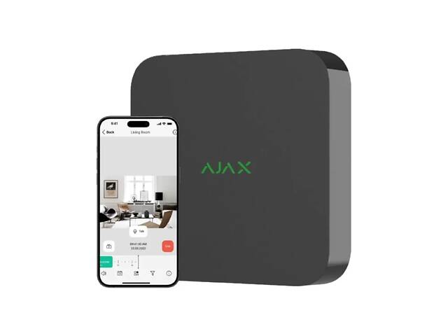 Сетевой видеорегистратор Ajax NVR (16ch) black, разрешенние до 4К, поддержка ONVIF/RTSP, декодирование H.265/H.264, е...