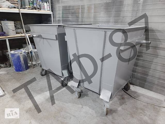 Сміттєвий бак (контейнер) для ТБО 0,75 м. куб. метал 1,2 мм - Фото 2