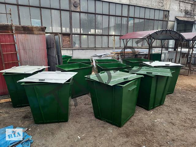 Сміттєвий бак (контейнер) для ТБО 0,75 м. куб. метал 1,2 мм - Фото 3