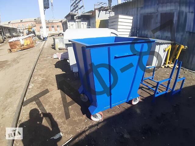 Сміттєвий бак (контейнер) для ТБО 0,75 м. куб. метал 1,2 мм - Фото 4