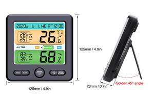 Термометр гигрометр с будильником цветной дисплей TS-6211-B