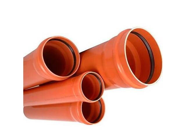 Труба пластикова ф110-1000vv. Труба дренажна. Труба гофрована 500. Труба пластикова дренажна - Фото 3