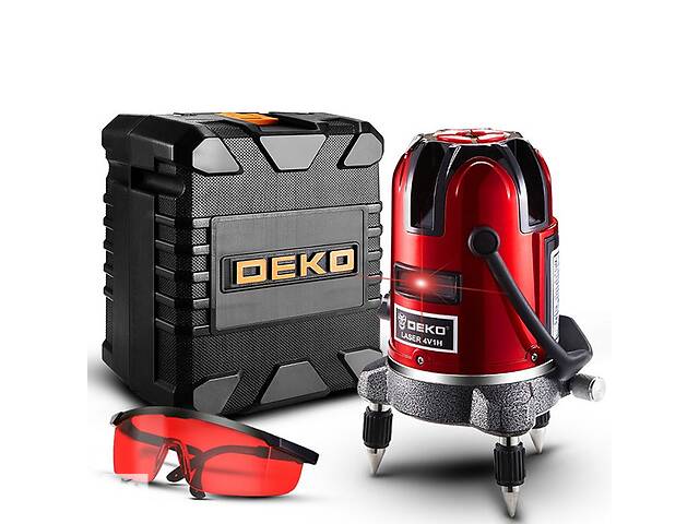 Уровень лазерный нивелир DEKO LL58R-SET1 в боксе 130 x 190 мм Красный
