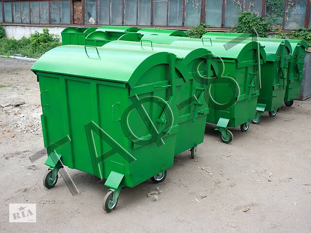 Евроконтейнер для мусора 1,1м.куб., 1,2мм в эмали - Фото 2