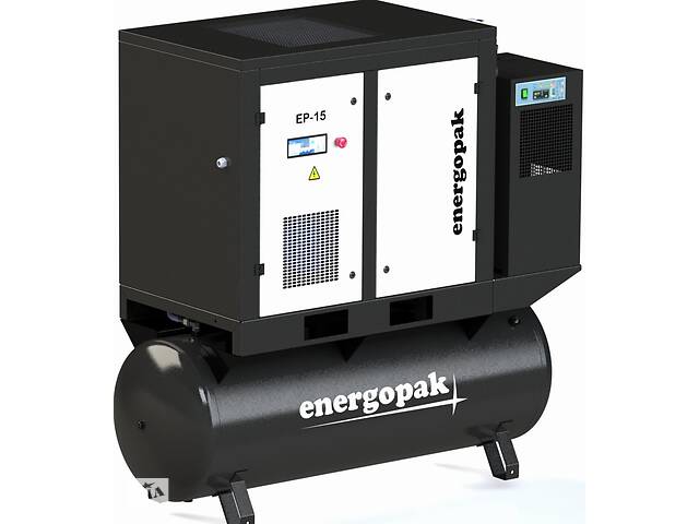 Винтовой компрессор Energopak EP 15/RD-T270 с осушителем и ресивером 270л (2,5 м3/мин, 7,5 бар, 15 кВт) Купи